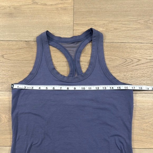 Athleta Women’s Topanga Dusty Blue Racerback Tank Top with Mesh - Picture 6 of 9